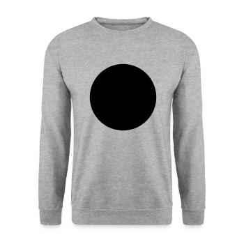 Mathematik Symbol - Schwarzer Kreis - Loch - Unisex Pullover - Weißgrau meliert - Vorne - Alina (178cm) & Michal (187cm)