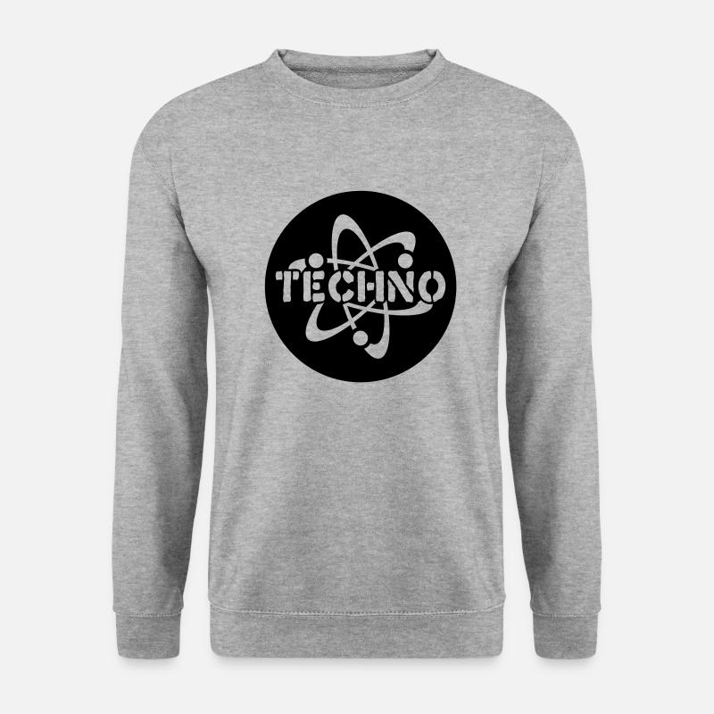 Techno__V005 - Sweat-shirt Unisexe - gris chiné