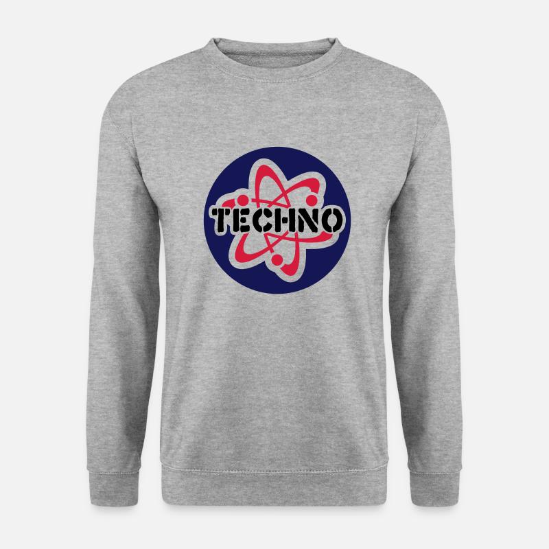 Techno__V006 - Unisex Pullover - Weißgrau meliert