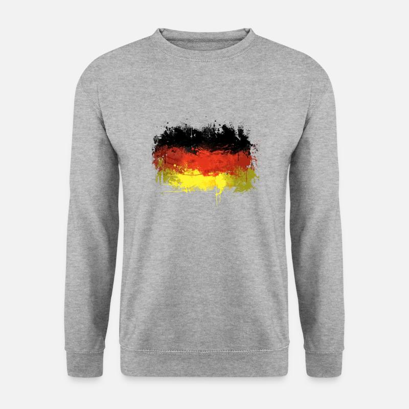 Deutsch Flagge Graffiti - Unisex Pullover - Weißgrau meliert