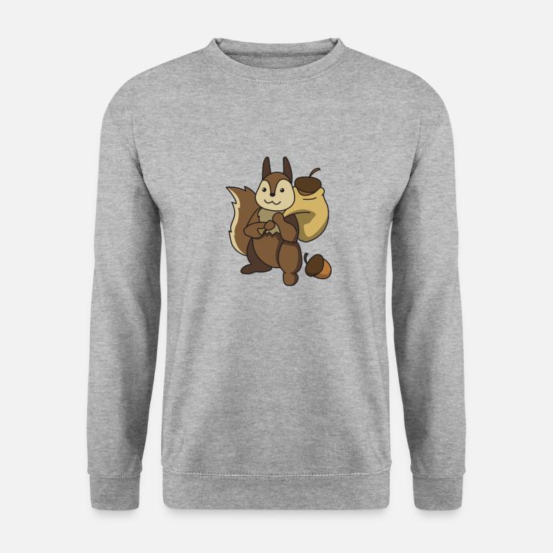Eichhörnchen - Unisex Pullover - Weißgrau meliert