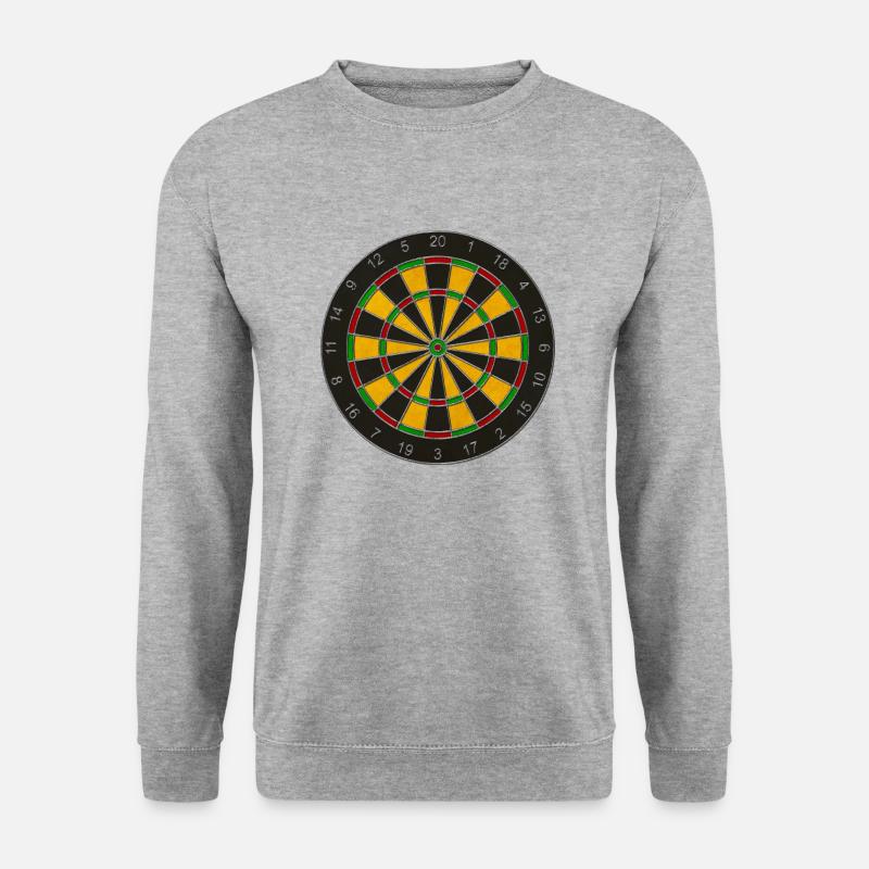 DARTscheibe / DARTboard - Unisex Pullover - Weißgrau meliert