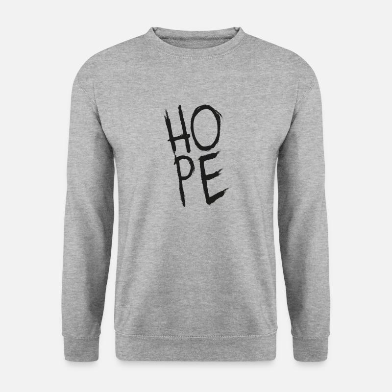 Hope - Unisex Pullover - Weißgrau meliert