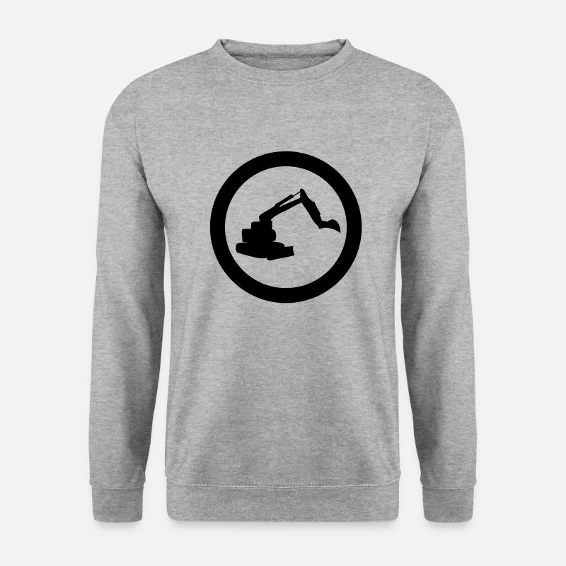 bagger icon - Unisex Pullover - Weißgrau meliert