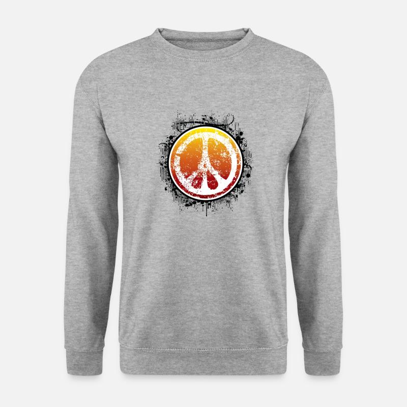 Peace de - Unisex Pullover - Weißgrau meliert