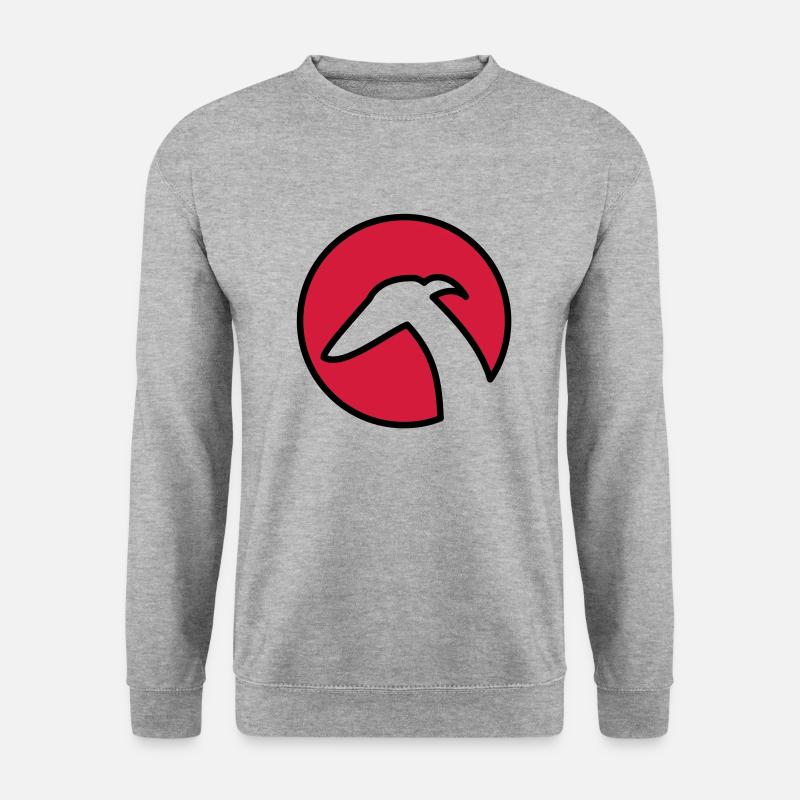 Windhund im Kreis - Unisex Pullover - Weißgrau meliert