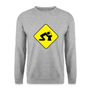 Alcohol - Unisex Sweatshirt - salt & pepper - Front - Alina (178cm) & Michal (187cm)