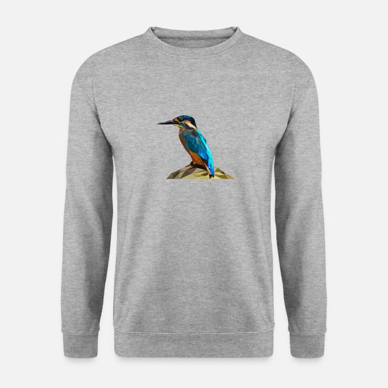 Eisvogel - Unisex Pullover - Weißgrau meliert