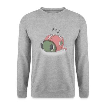 Ho ho ho dormant le père noël - Sweat-shirt Unisexe - gris chiné - Devant - Alina (178cm) & Michal (187cm)