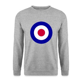 Mods Ziel - Unisex Pullover - Weißgrau meliert - Vorne - Alina (178cm) & Michal (187cm)