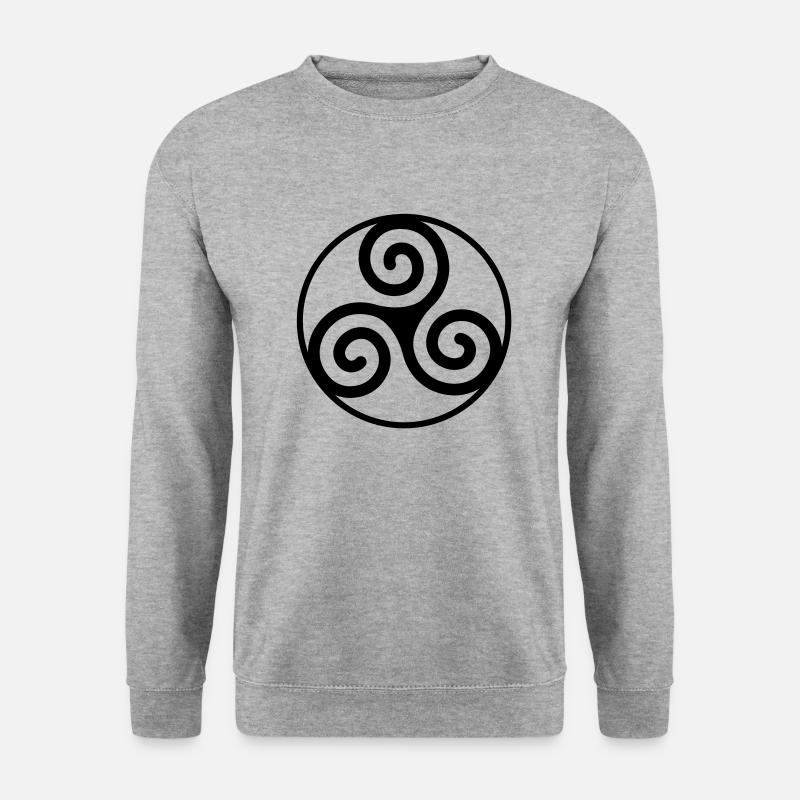 Keltisches Symbol - Unisex Pullover - Weißgrau meliert