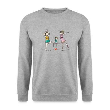The guardian of the children's movement - Unisex Sweatshirt - salt & pepper - Front - Alina (178cm) & Michal (187cm)