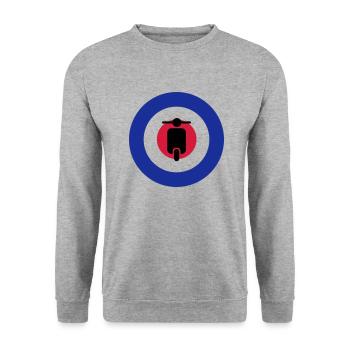 mods target - Sweat-shirt Unisexe - gris chiné - Devant - Alina (178cm) & Michal (187cm)