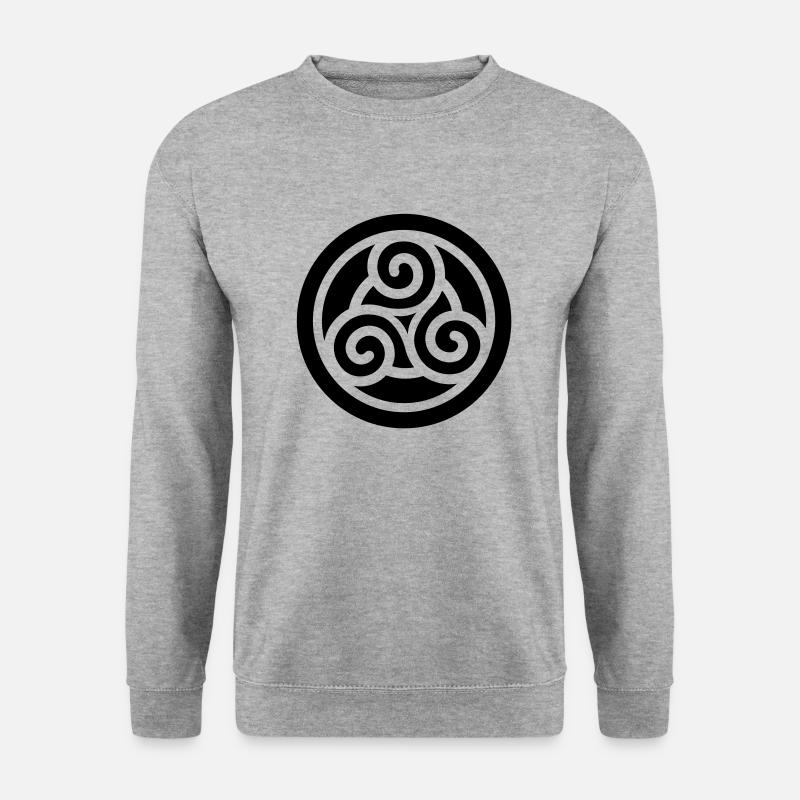 Keltisches Symbol - Unisex Pullover - Weißgrau meliert