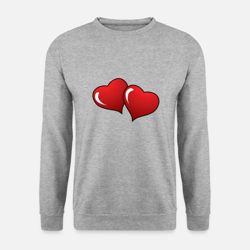 Hearts de - Unisex Pullover - Weißgrau meliert