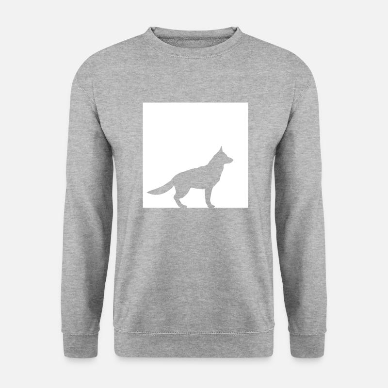 Schäferhund - Unisex Pullover - Weißgrau meliert