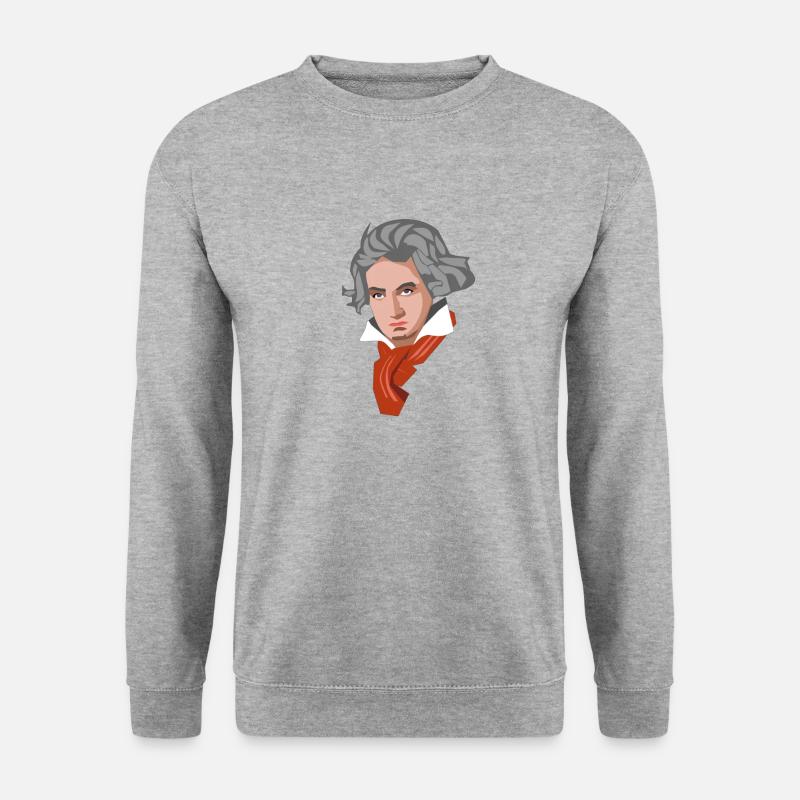 Beethoven,Bonn,Klassisch,Musik,Symphony,Geschenk - Unisex Pullover - Weißgrau meliert