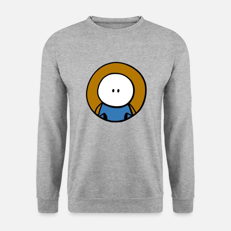 Kleiner Kopf - Unisex Pullover - Weißgrau meliert