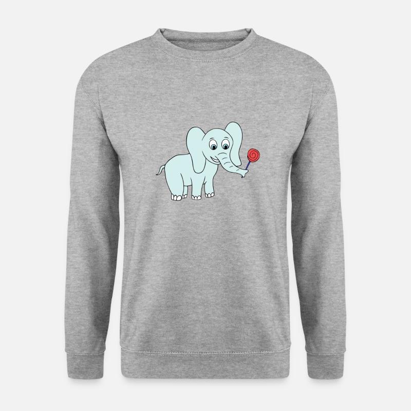 Elephant - Unisex Pullover - Weißgrau meliert