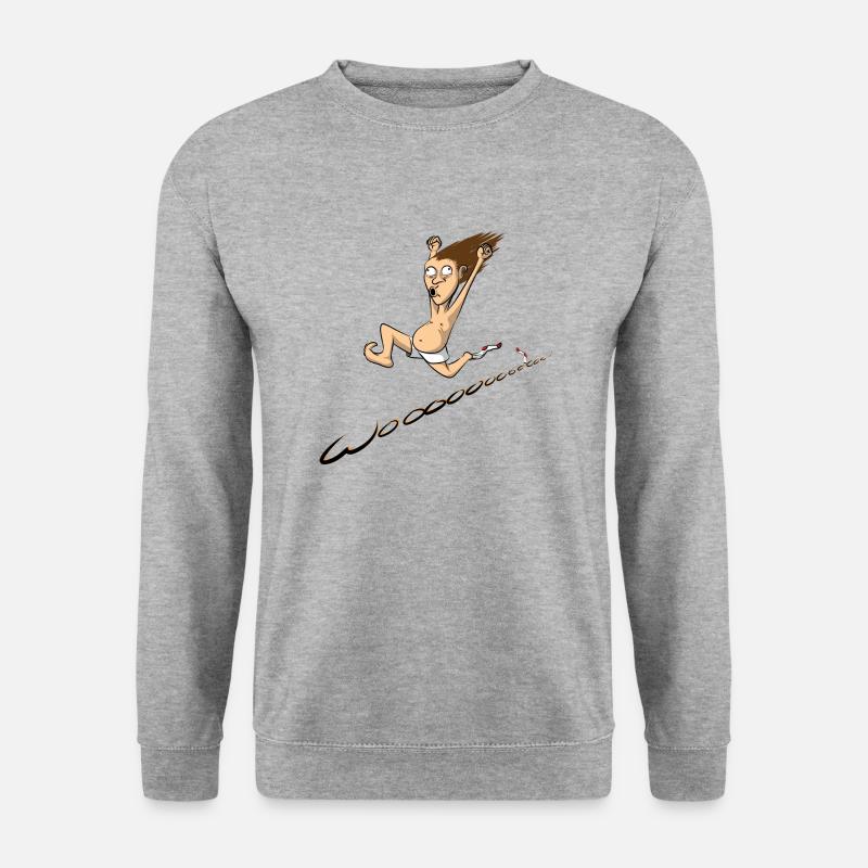 woo - Unisex Pullover - Weißgrau meliert