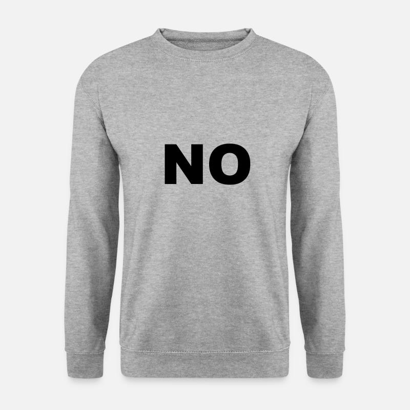 NEIN - Unisex Pullover - Weißgrau meliert