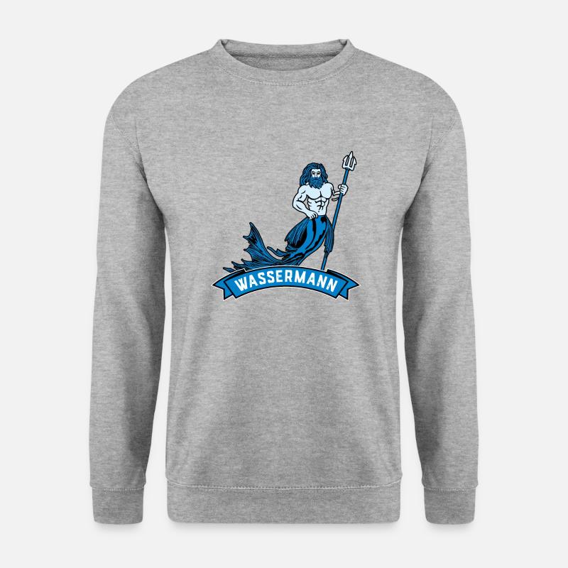 Wassermann - Unisex Pullover - Weißgrau meliert
