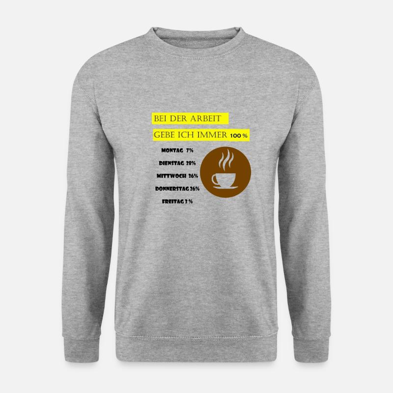 100 Prozent Arbeit - Unisex Pullover - Weißgrau meliert