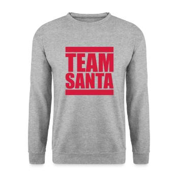 crew team friends merry christmas santa claus n - Unisex Sweatshirt - salt & pepper - Front - Alina (178cm) & Michal (187cm)