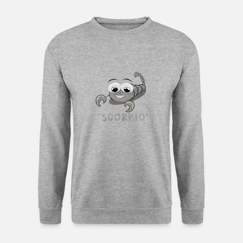 Sternzeichen Skorpion - Unisex Pullover - Weißgrau meliert
