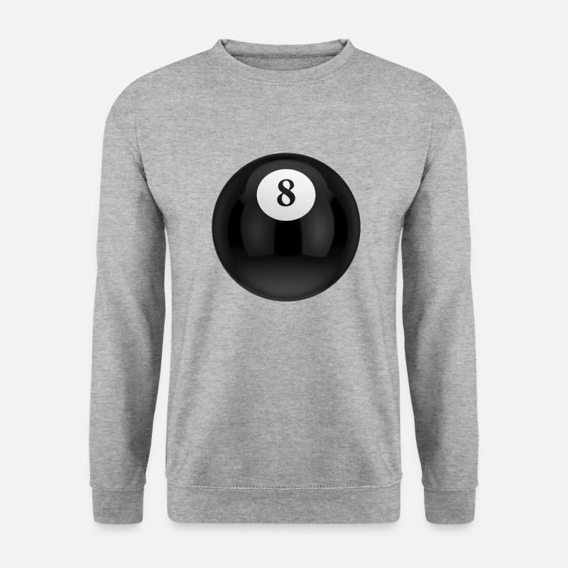 8 Ball - Unisex Pullover - Weißgrau meliert