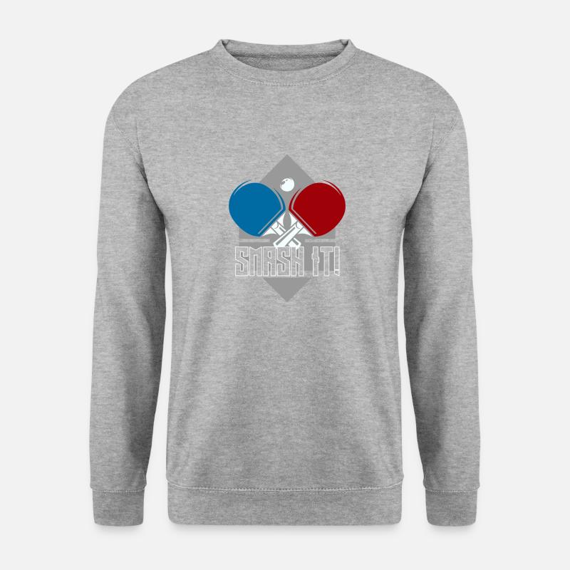 Tischtennis table Smash - Unisex Pullover - Weißgrau meliert