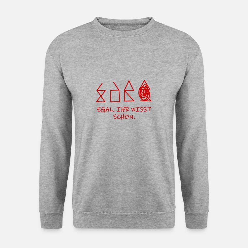 Haus vom Nikolaus - Unisex Pullover - Weißgrau meliert