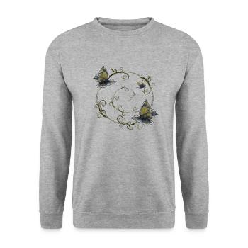 Feel the Energy - Unisex Sweatshirt - salt & pepper - Front - Alina (178cm) & Michal (187cm)