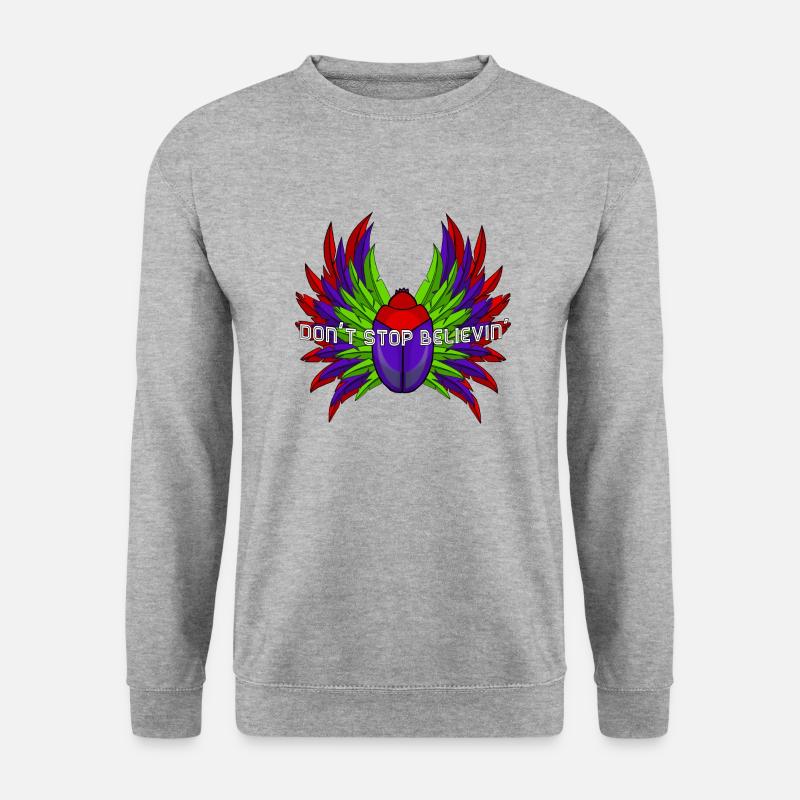 Don't Stop Believin' - Unisex Pullover - Weißgrau meliert