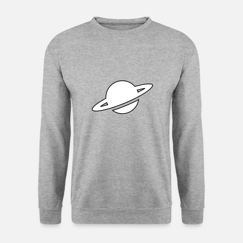 Saturn - Unisex Pullover - Weißgrau meliert