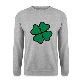 Clover - Unisex Sweatshirt - salt & pepper - Front - Alina (178cm) & Michal (187cm)