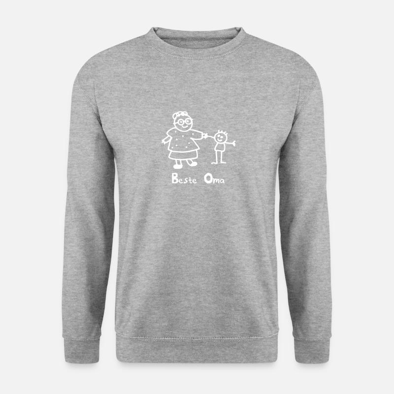 Beste Oma - Unisex Pullover - Weißgrau meliert