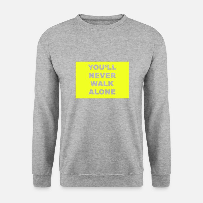 you never walk alone im Dortmund Style - Unisex Pullover - Weißgrau meliert