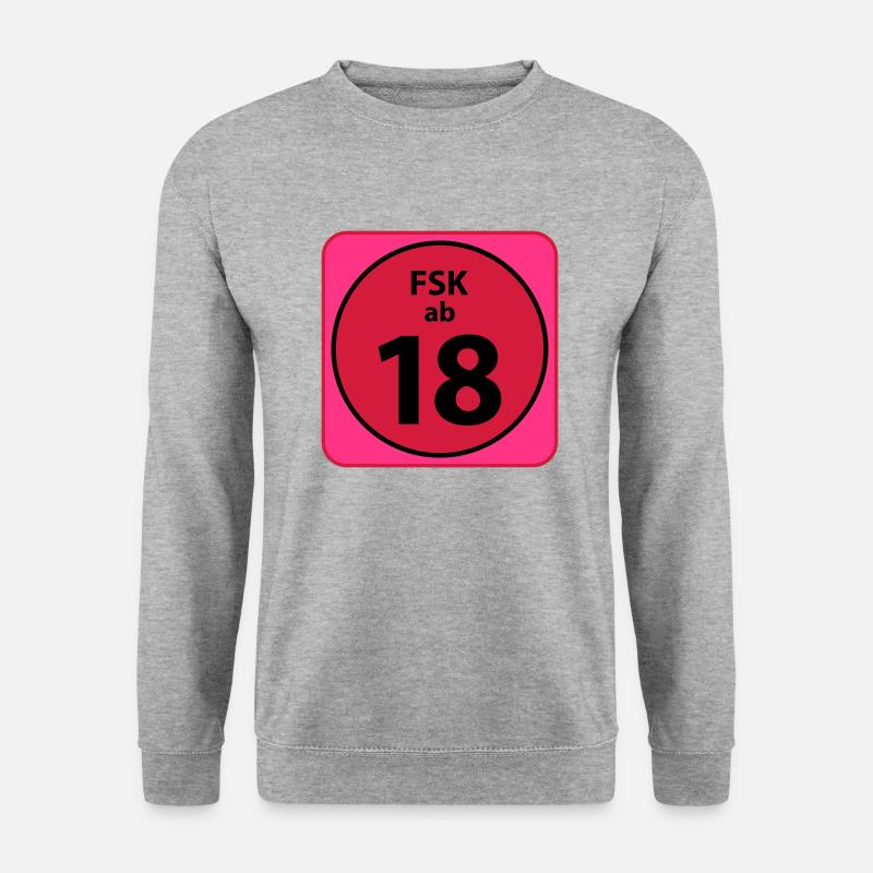 fsk_18 altersbegrenzung - Unisex Pullover - Weißgrau meliert