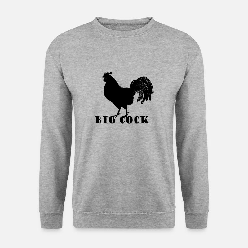 big cock - Unisex Pullover - Weißgrau meliert