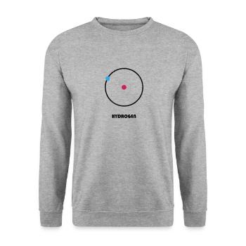 Hydrogen Atom Design Version 1 - Unisex Sweatshirt - salt & pepper - Front - Alina (178cm) & Michal (187cm)