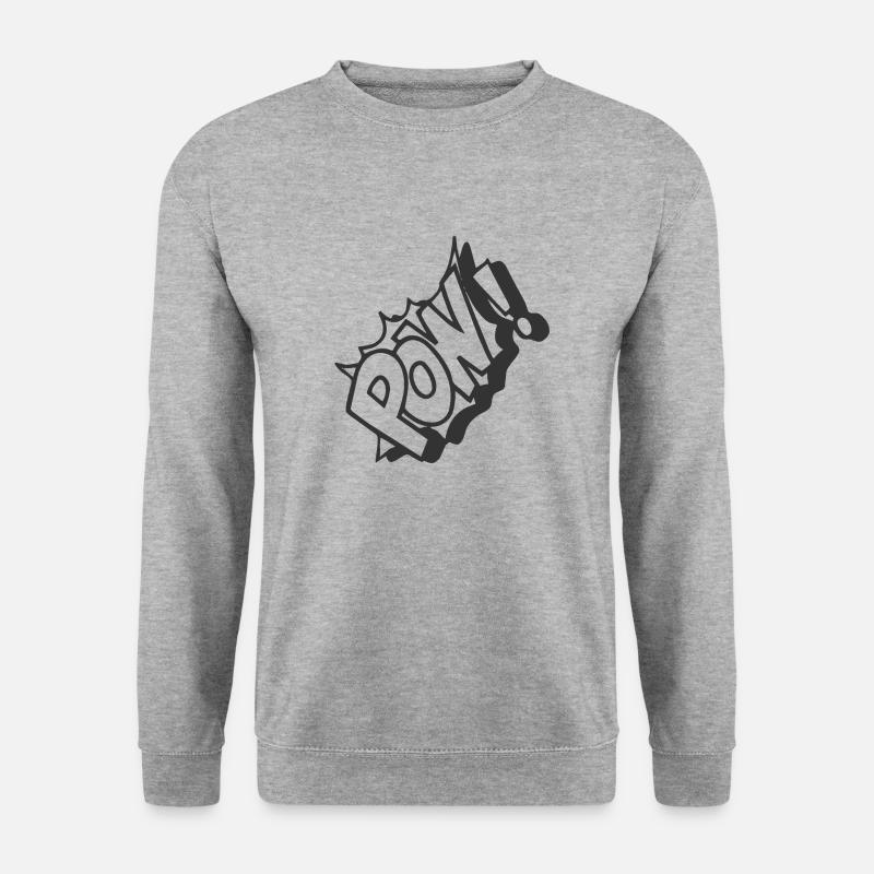 Comic Pow - Sweat-shirt Unisexe - gris chiné