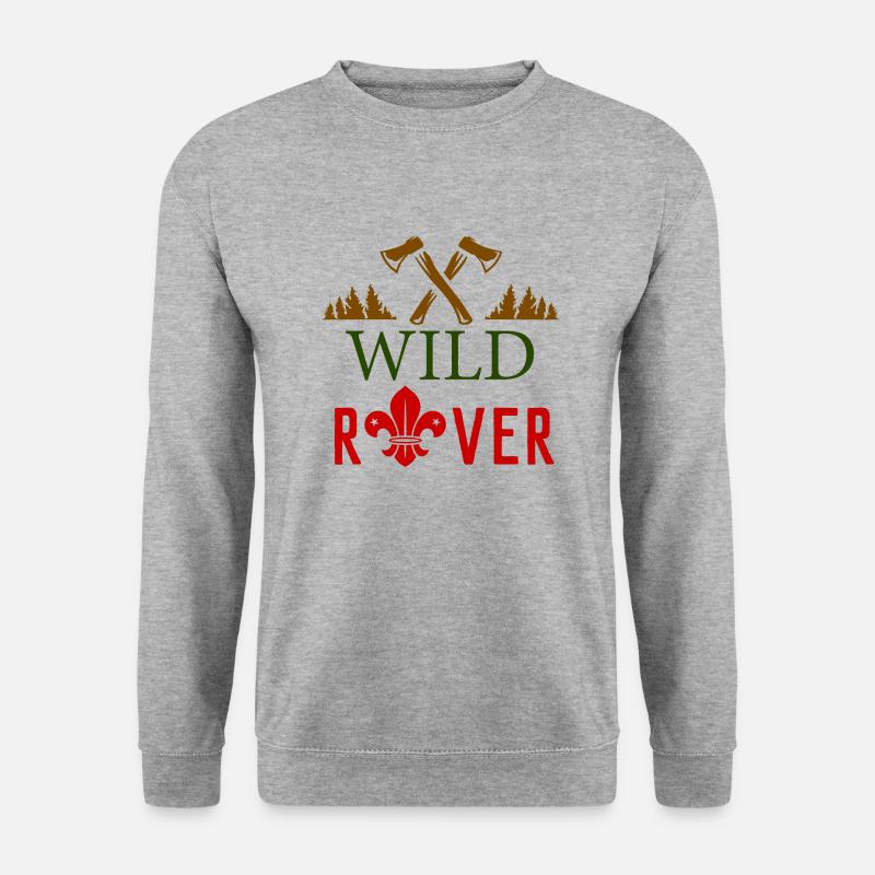 Pfadfinder Shirt • Wild Rover • Geschenk - Unisex Pullover - Weißgrau meliert