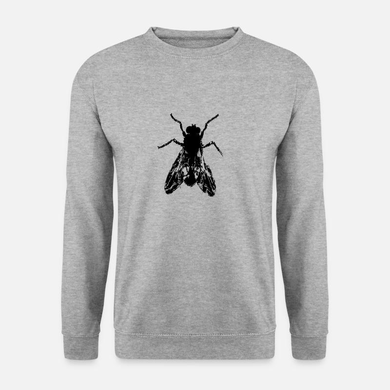 Fliege - Unisex Pullover - Weißgrau meliert