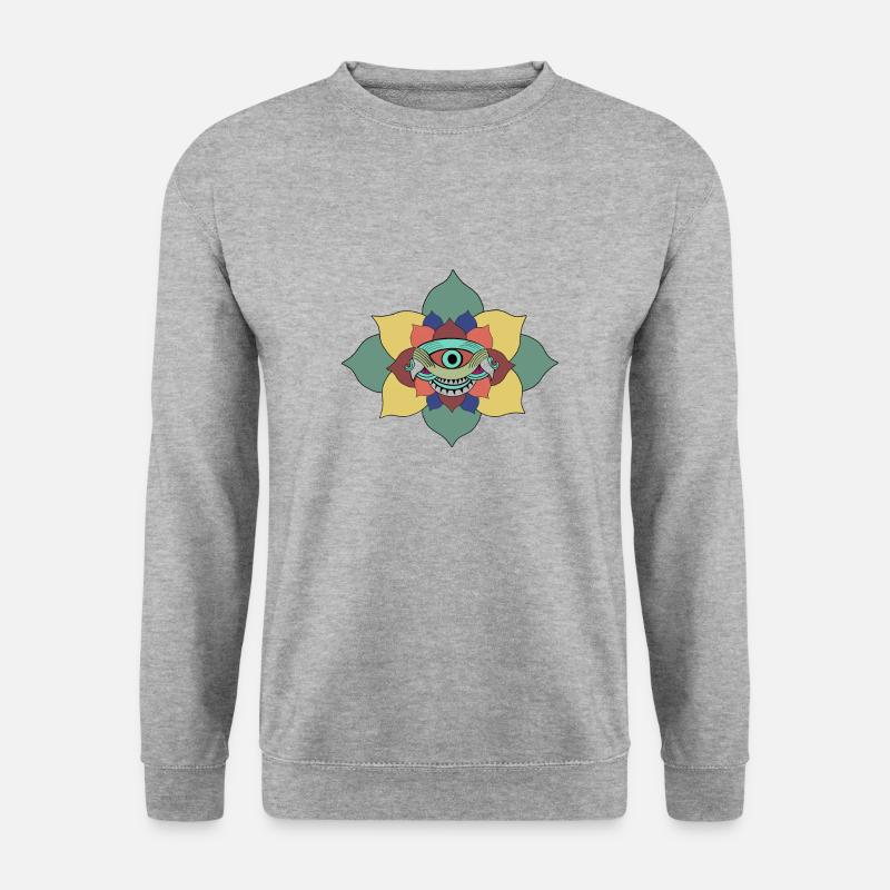 Third eye - Unisex Pullover - Weißgrau meliert