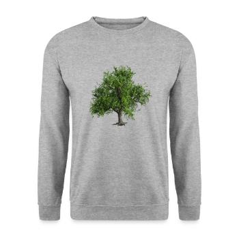 Bäume - Unisex Pullover - Weißgrau meliert - Vorne - Alina (178cm) & Michal (187cm)