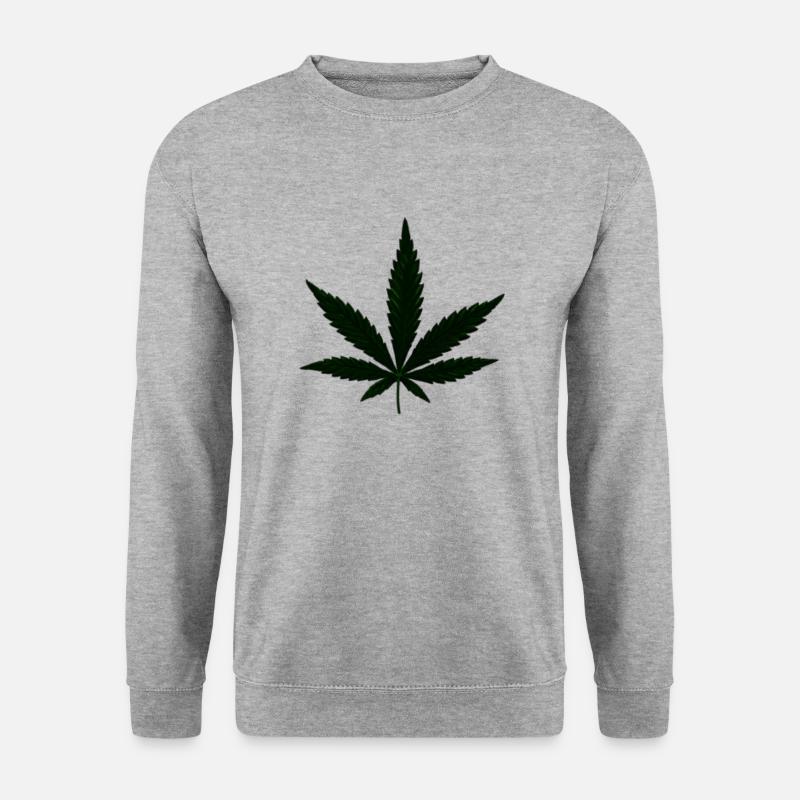 Weed - Unisex Pullover - Weißgrau meliert
