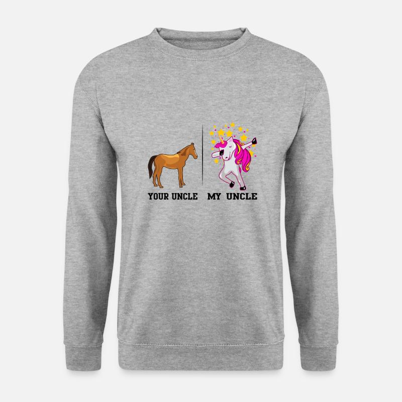 YOUR UNCLE MY UNCLE - Unisex Pullover - Weißgrau meliert