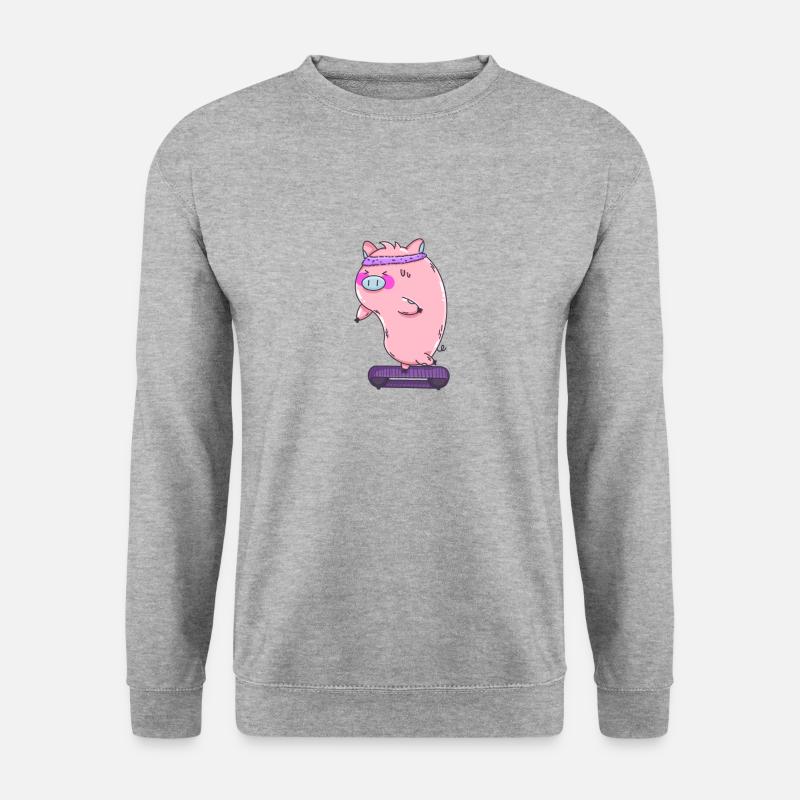 Schweinrennen - Unisex Pullover - Weißgrau meliert