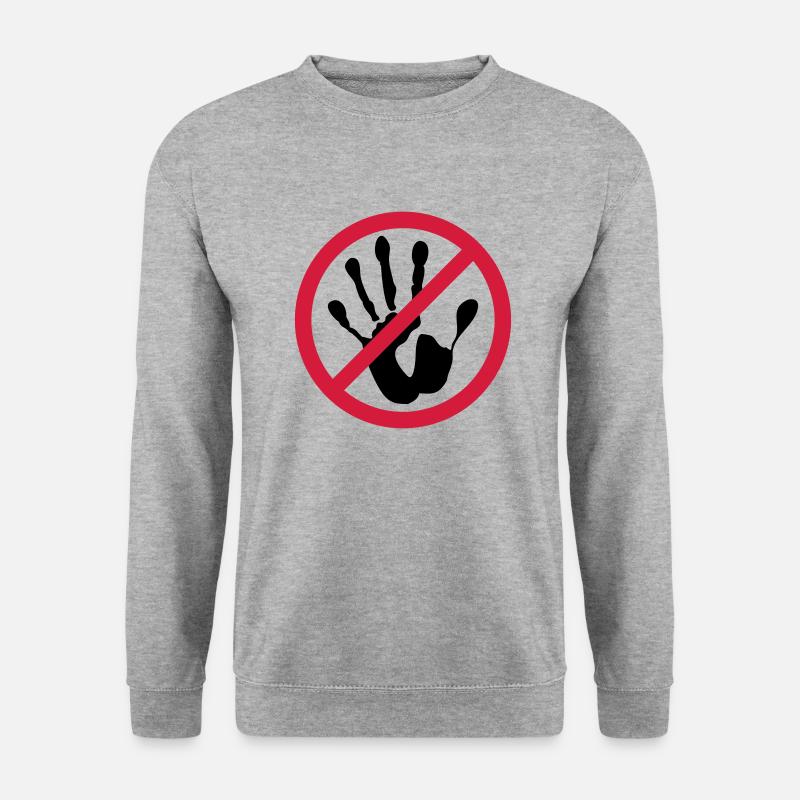 hand - Unisex Pullover - Weißgrau meliert